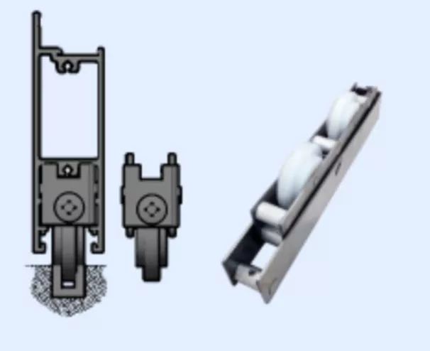 Roldana Gold Inox Dupla P Trilho U (RG-U200)